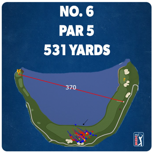 Bryson DeChambeau drive at the 6th hole Bay Hill Golf Course