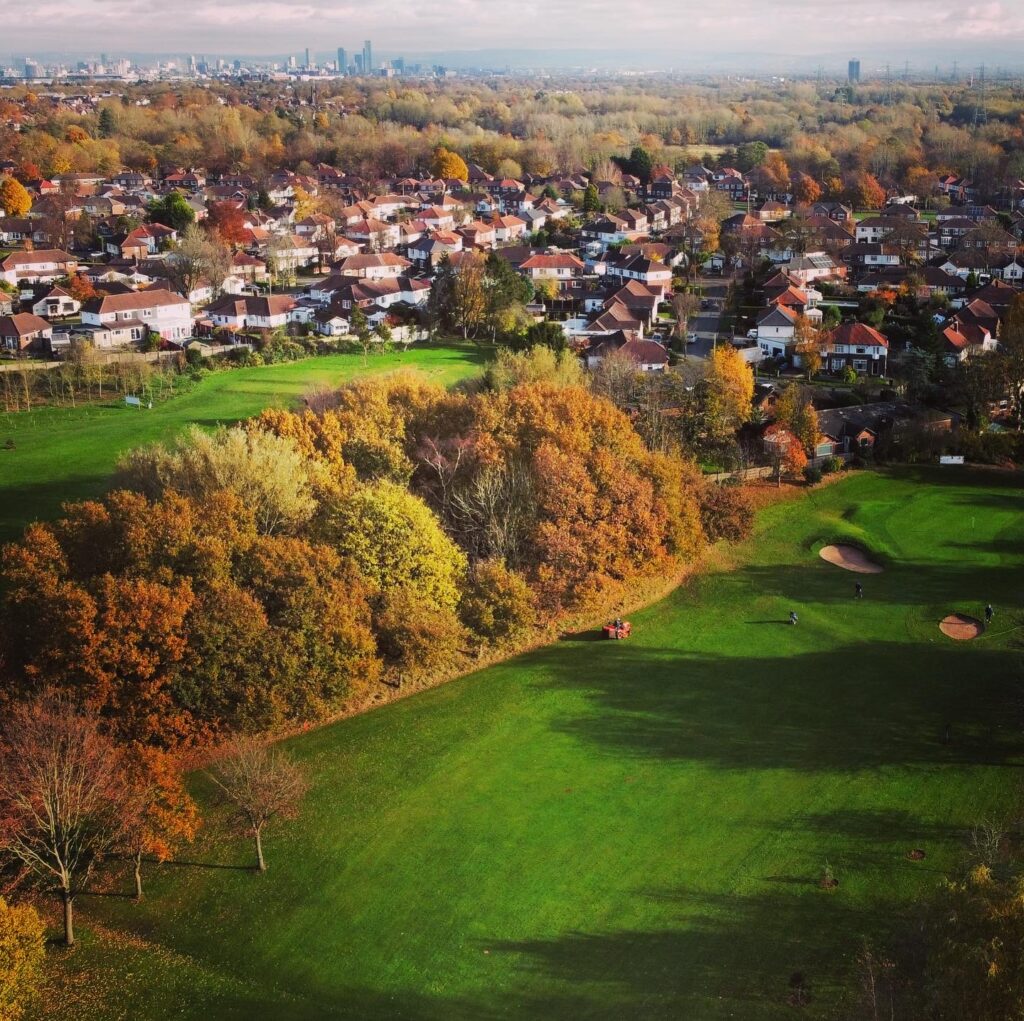 Manchester City Centre in the distance