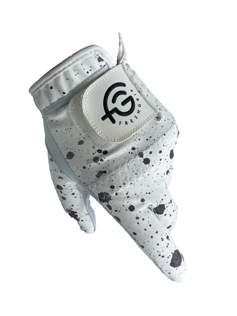 Paint splatter effect golf glove