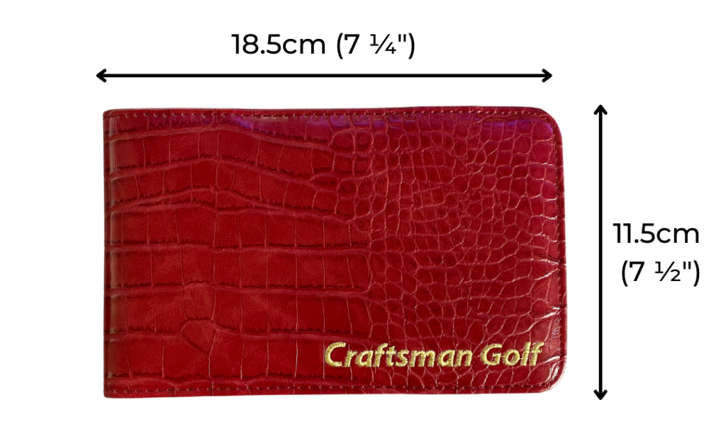 Crocodile Pattern Golf Scorecard Holder Dimensions