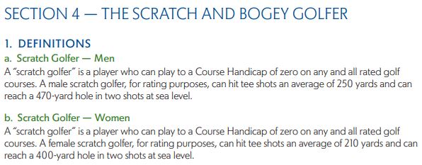 What is a scratch golfer? Excerpt taken from The USGA Course Rating System guide