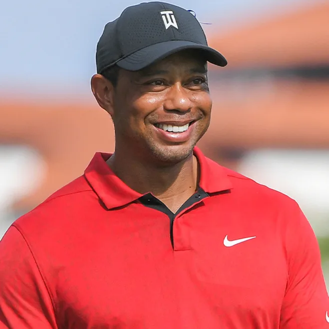 Tiger Woods pictured in his finest "Sunday Best"