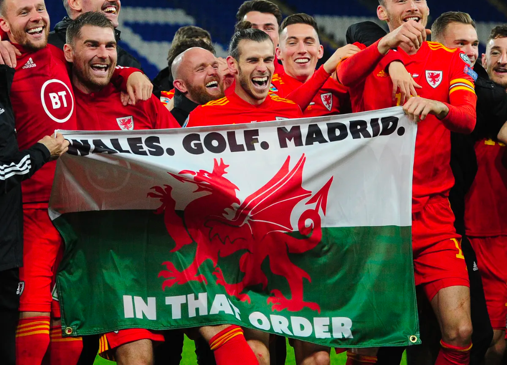 Gareth Bale - Wales. Golf. Madrid. In That Order Flag