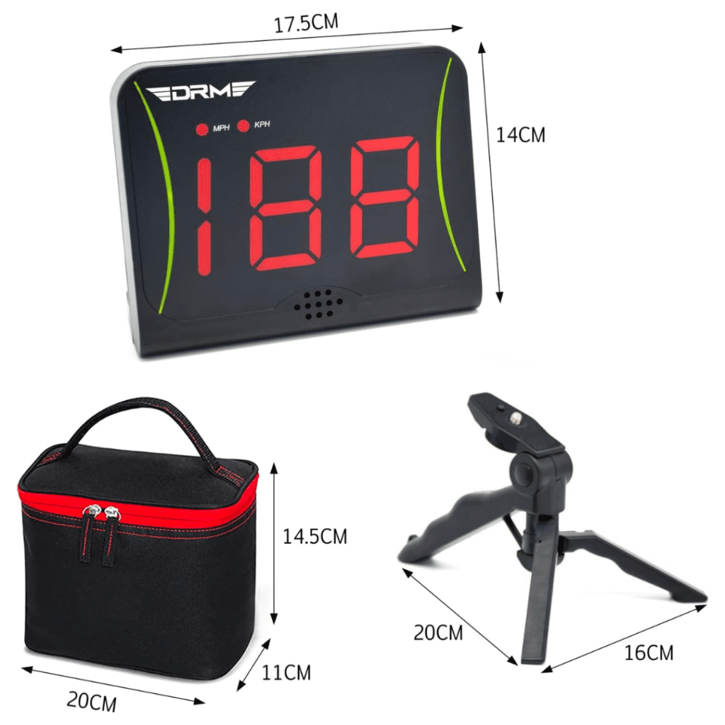 DRM Golf Swing Speed Radar Size