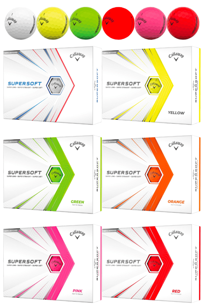 Callaway Supersoft Coloured Golf Balls