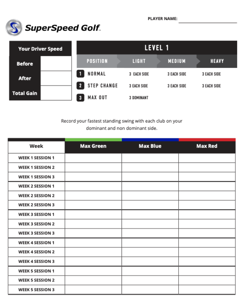 SuperSpeed Multipack Tracking Sheet