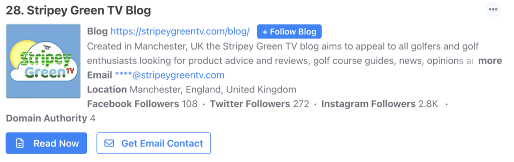 Positioned number 28 in the list of 50 Best UK Golf Blogs and Websites in 2025